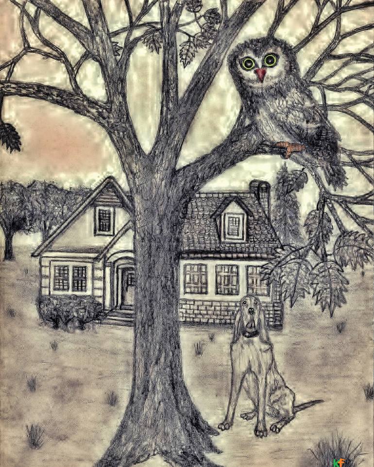 770x962 wise owl drawing - Wise Owl Drawing