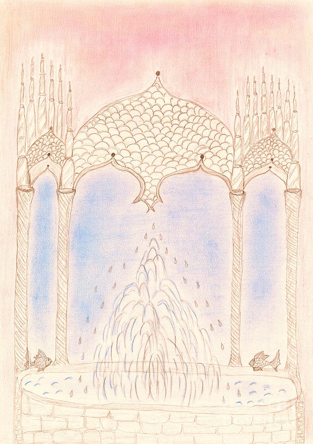 636x900 The Wishing Well Drawing - Wishing Well Drawing