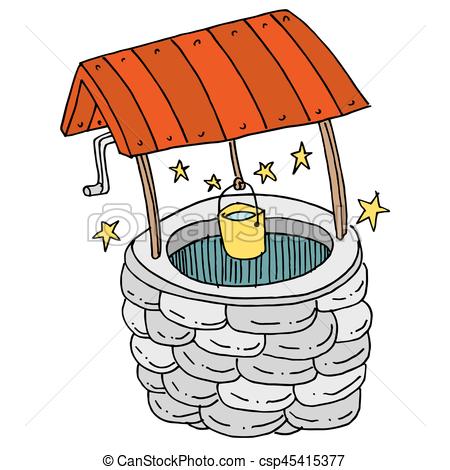 450x470 An Image Of A Lucky Wishing Well - Wishing Well Drawing