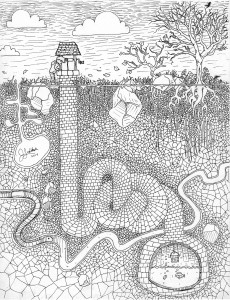 230x300 Wishing Well Illustration - Wishing Well Drawing