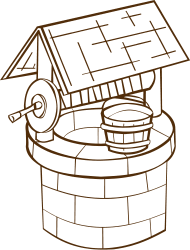 190x250 Wishing Well Drawing Women's Premium T Shirt Spreadshirt - Wishing Well Drawing