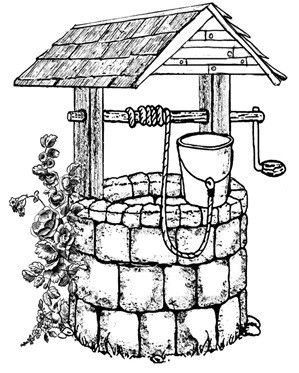 299x373 Wishing Well Art - Wishing Well Drawing