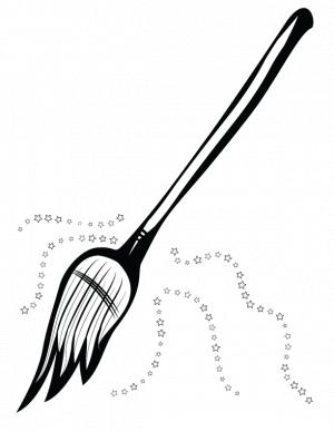 300x388 witch broom cartoon clipart - Witch Broom Drawing