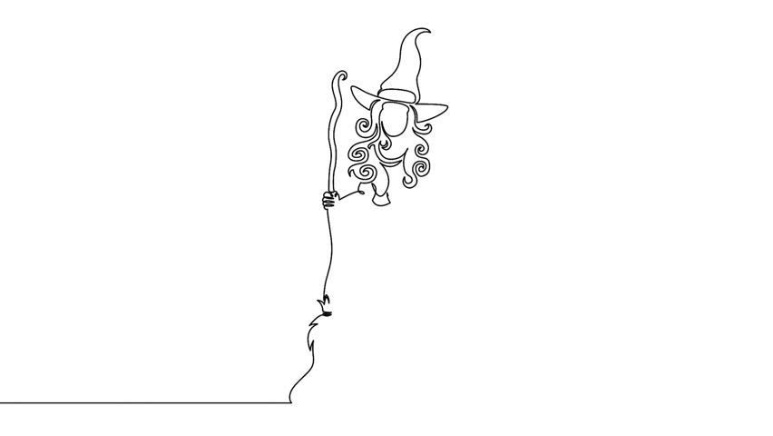 852x480 witches broom isolated stock video footage - Witch Broom Drawing