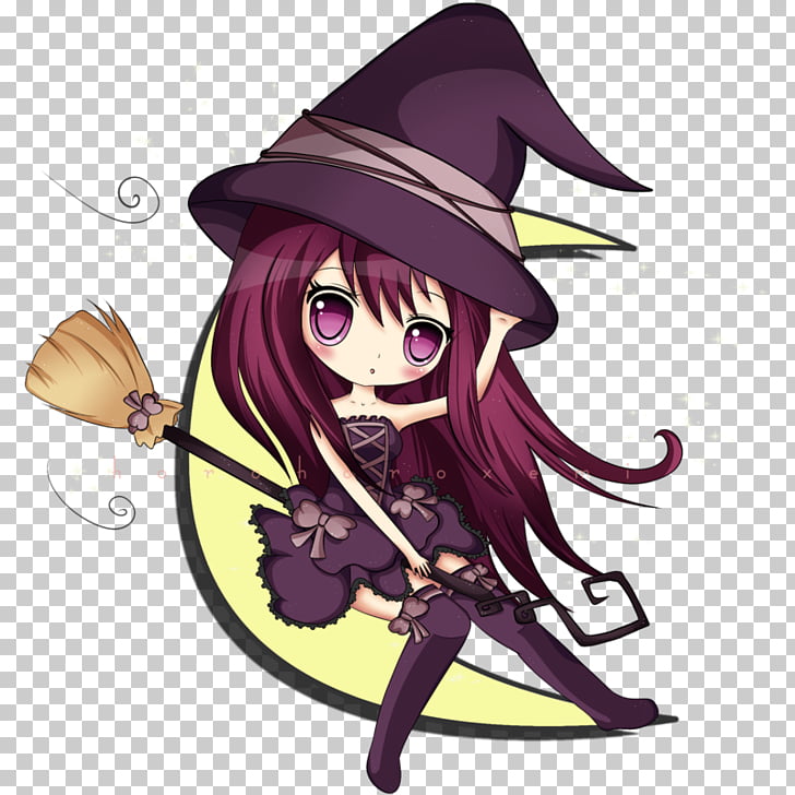 728x728 chibi witch witchcraft drawing anime, witches broom png clipart - Witch Broom Drawing