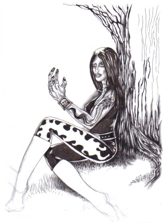 520x712 How To Draw A Witch - Witch Drawing