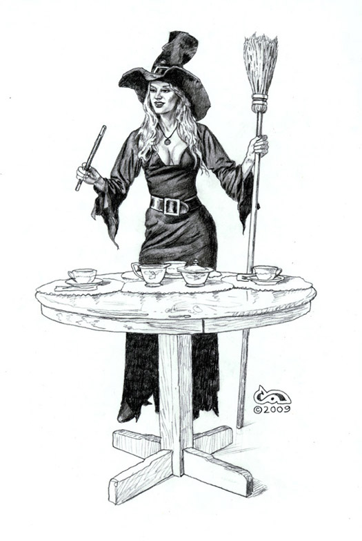 525x783 strip mauled witch drawing clyde caldwell online - Witch Drawing