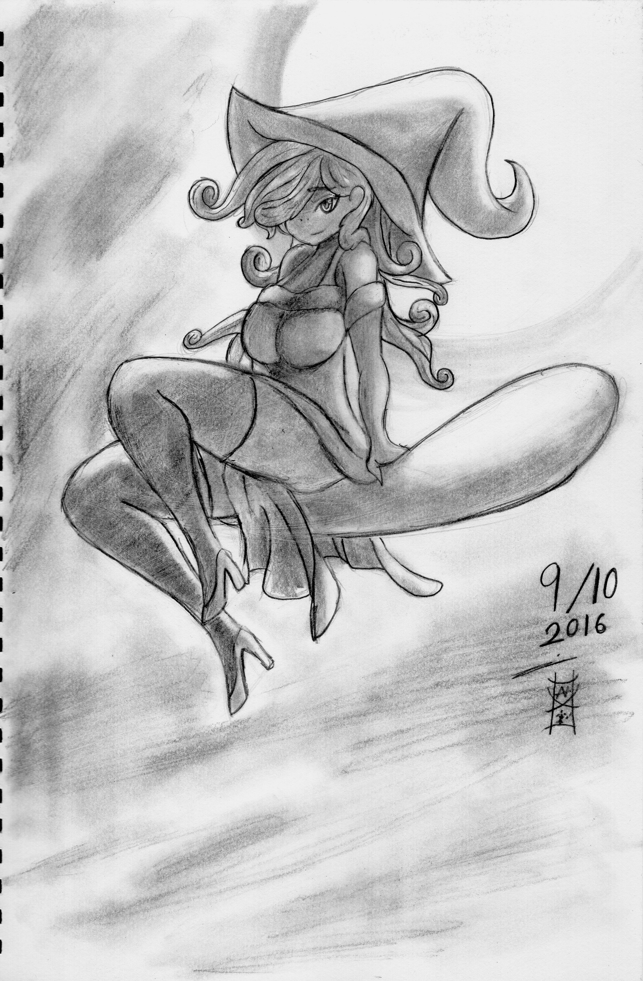 2130x3247 Witch Drawing Weasyl - Witch Drawing