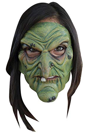 292x450 Green Witch Face Mask - Witch Face Drawing