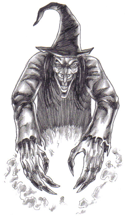 412x704 How To Draw A Witch - Witch Face Drawing