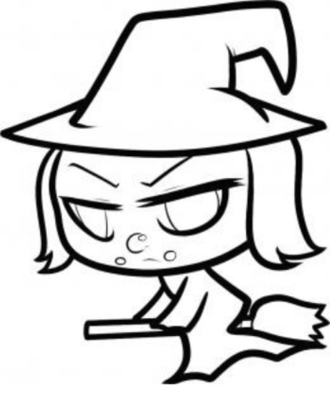 479x571 Simple Witch Face Drawing - Witch Face Drawing