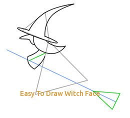 260x236 easy to draw witch face cartoon witch step - Witch Face Drawing