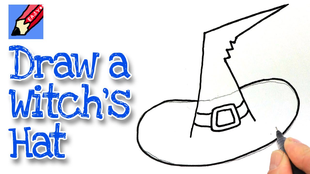 1280x720 how to draw a witch's hat real easy - Witch Hat Drawing