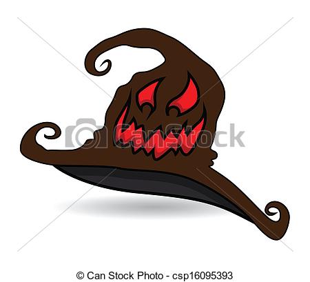 450x409 scary witch hat laughing face drawing art of haunted witch hat - Witch Hat Drawing