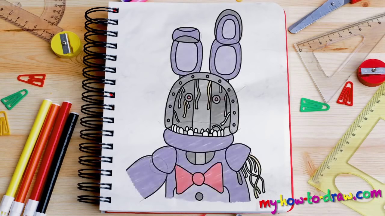 1280x720 how to draw withered bonnie fnaf - Withered Bonnie Drawing.