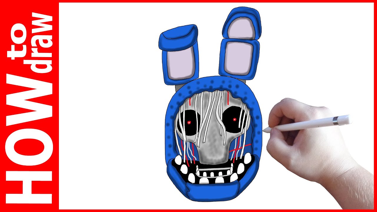 1280x720 how to draw withered bonnie, fnaf - Withered Bonnie Drawing