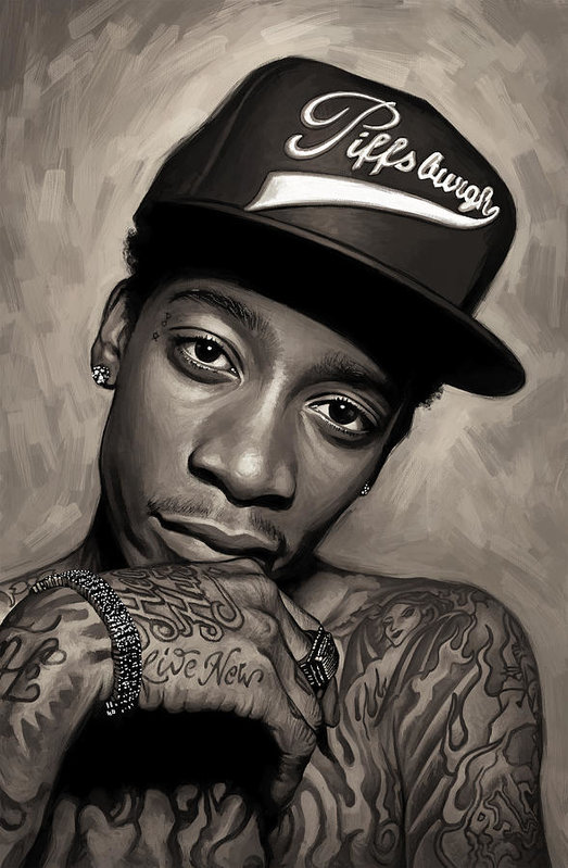 523x799 Wiz Khalifa Artwork Art Print - Wiz Khalifa Drawing