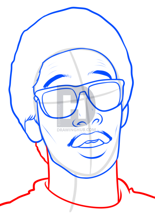 502x720 Draw Wiz Khalifa Easy, Step - Wiz Khalifa Drawing