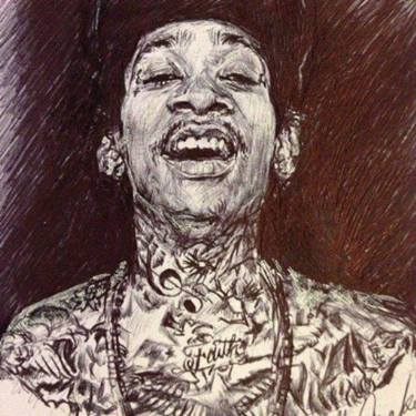 375x375 Wiz Khalifa Portrait Drawing - Wiz Khalifa Drawing