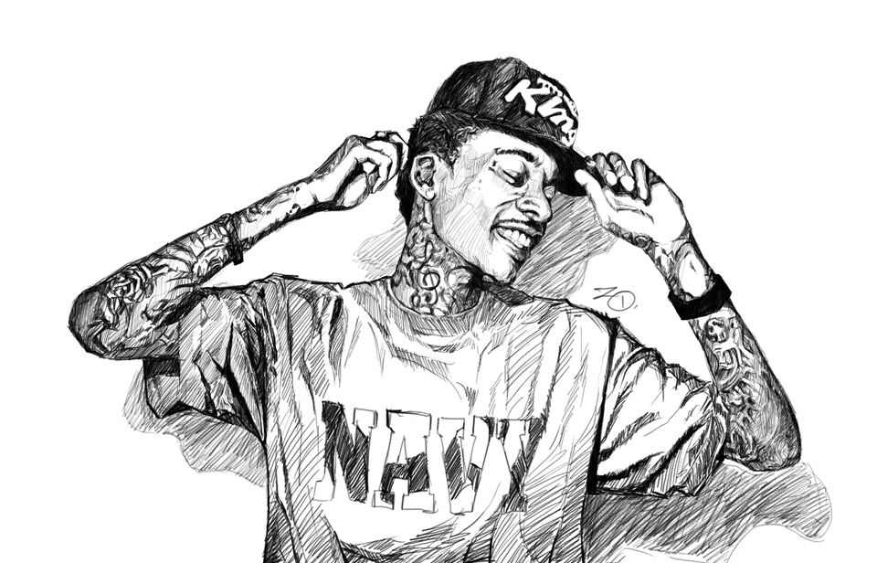960x616 Wiz Khalifa Digital Art Drawing Wiz Khalifa, The Wiz, Dope Art - Wiz Khalifa Drawing