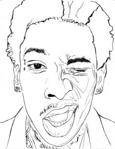 234x302 How To Draw Wiz Khalifa, Wiz Khalifa, Step - Wiz Khalifa Drawing