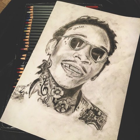 480x480 Original Wiz Khalifa Sketch - Wiz Khalifa Drawing