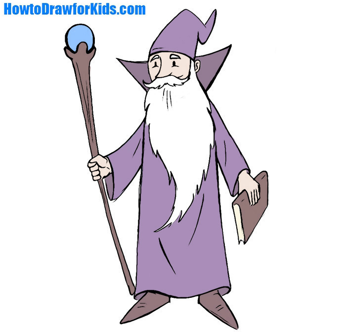 700x671 how to draw a wizard for kids how to draw for kids - Wizard Drawing
