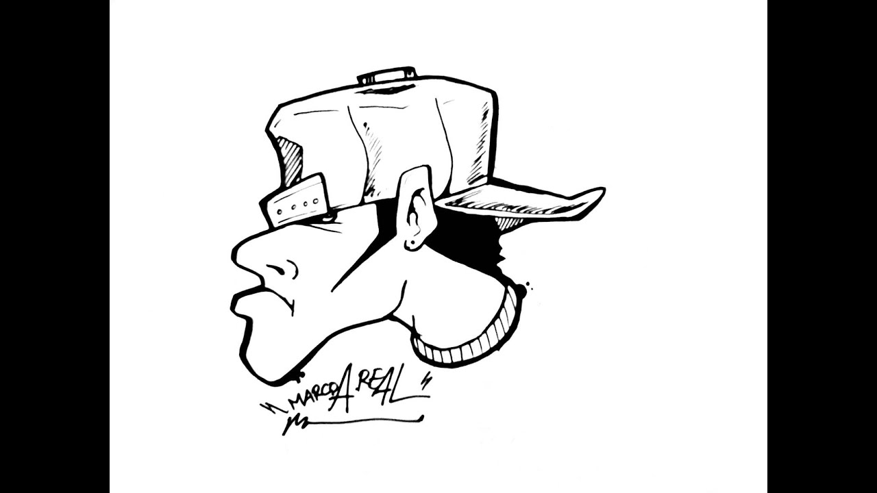 1280x720 How To Draw A Graffiti Character - Wizard Drawing