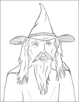 254x329 magical wizard drawings - Wizard Drawing