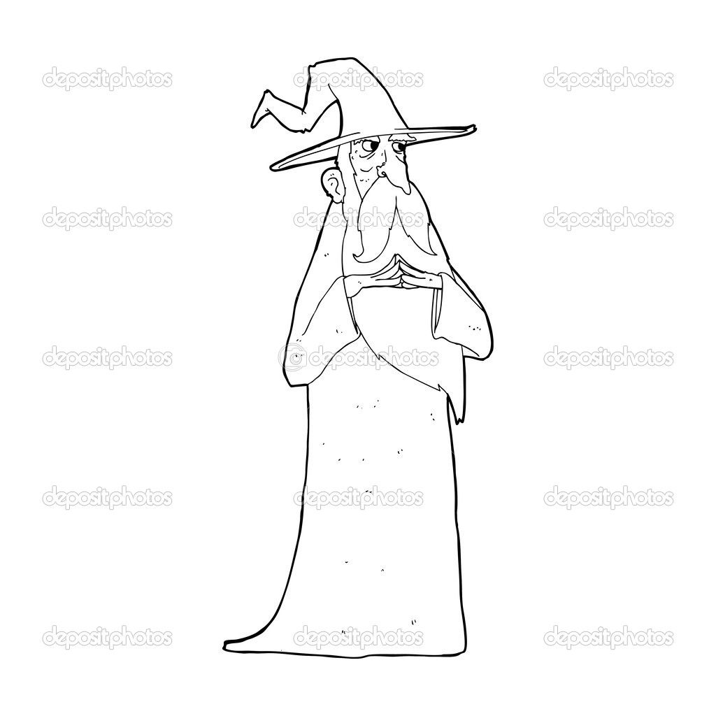 1024x1024 cartoon wizard drawing - Wizard Drawing