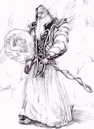 324x441 merlin the wizard drawing - Wizard Drawings