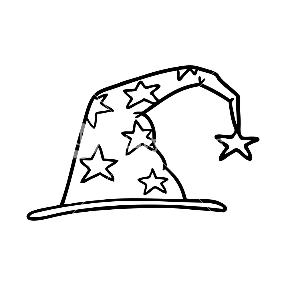 1000x1000 cartoon wizard hat royalty free stock image - Wizard Hat Drawing