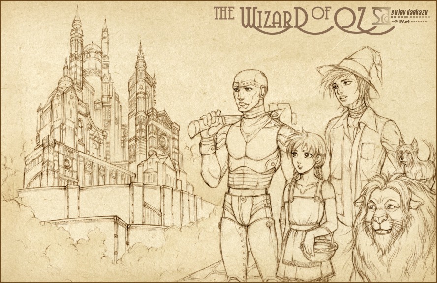 888x577 Anime Art The Wizard Of Oz - Wizard Of Oz Drawings