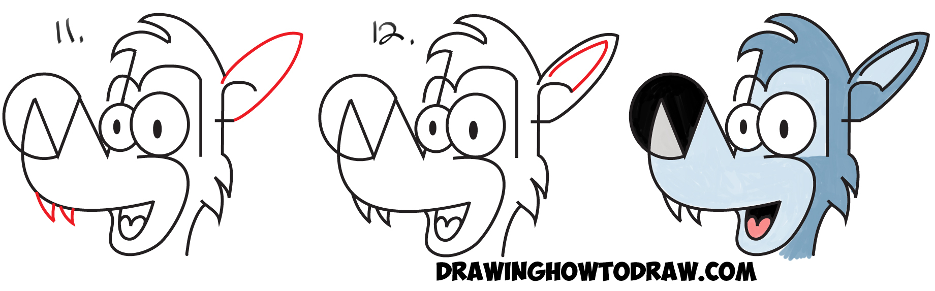 1840x573 Wolf Drawing For Kids And How To Draw Cartoon Wolves From The Word - Wolf Basic Drawing