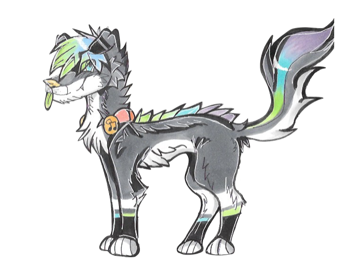 677x529 Colored Full Body Wolf - Wolf Body Drawing