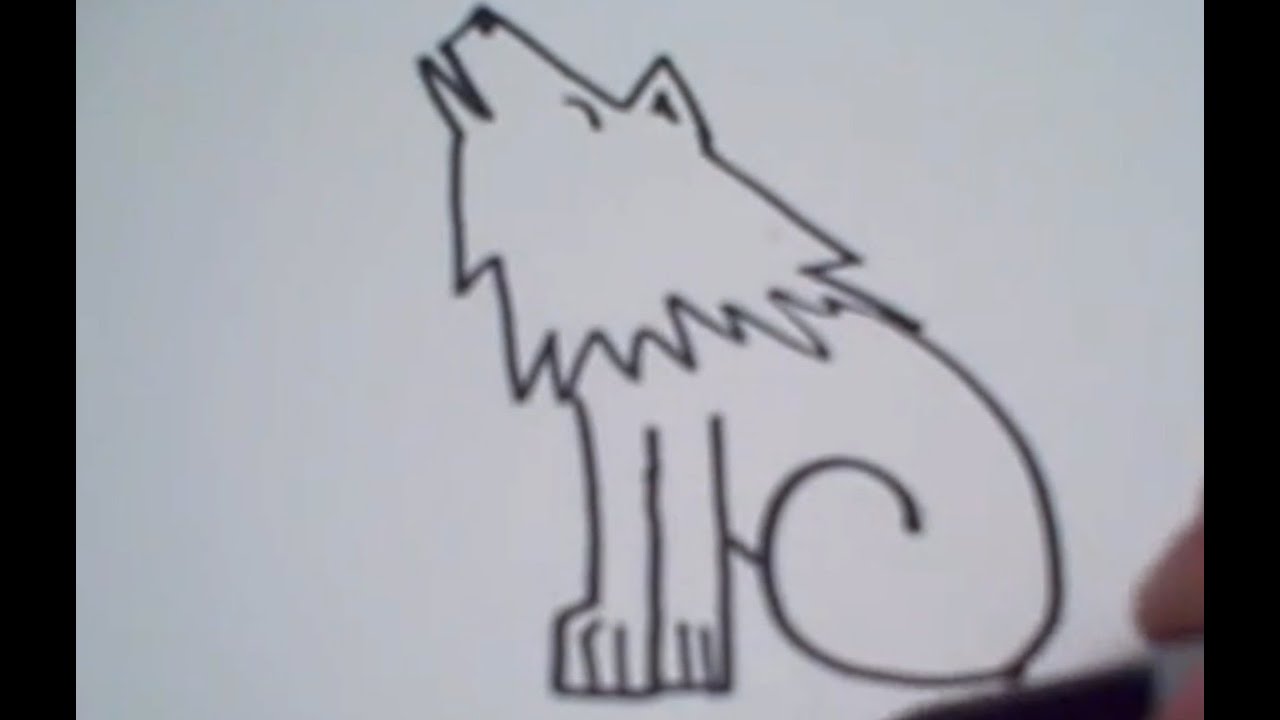 1280x720 How To Draw A Cartoon Wolf - Wolf Cartoon Drawing