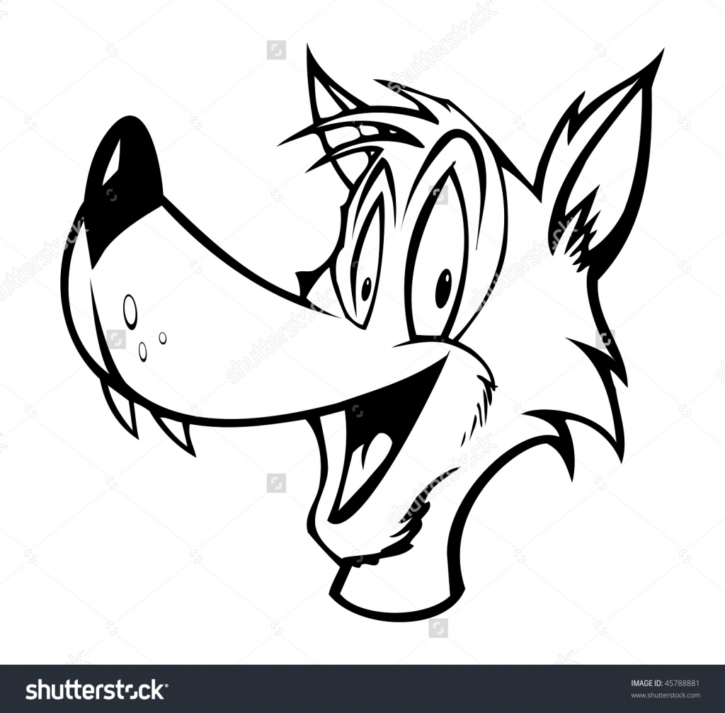 1024x1007 Cartoon Wolf - Wolf Cartoon Drawing