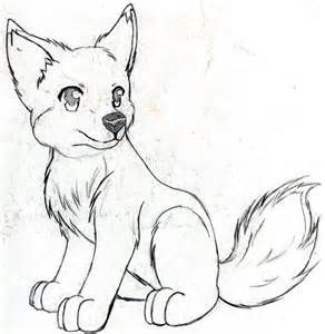 292x300 anime wolf pup drawings - Wolf Cartoon Drawing