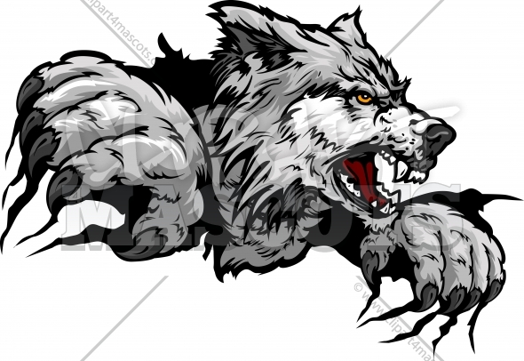 590x406 wolf claws graphic vector logo - Wolf Claw Drawing
