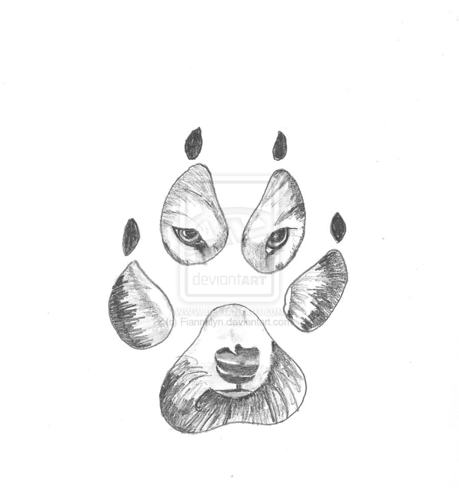 900x965 Drawing Wolf Paw Prints How To Draw Wolf Paw Print Art - Wolf Claw Drawing