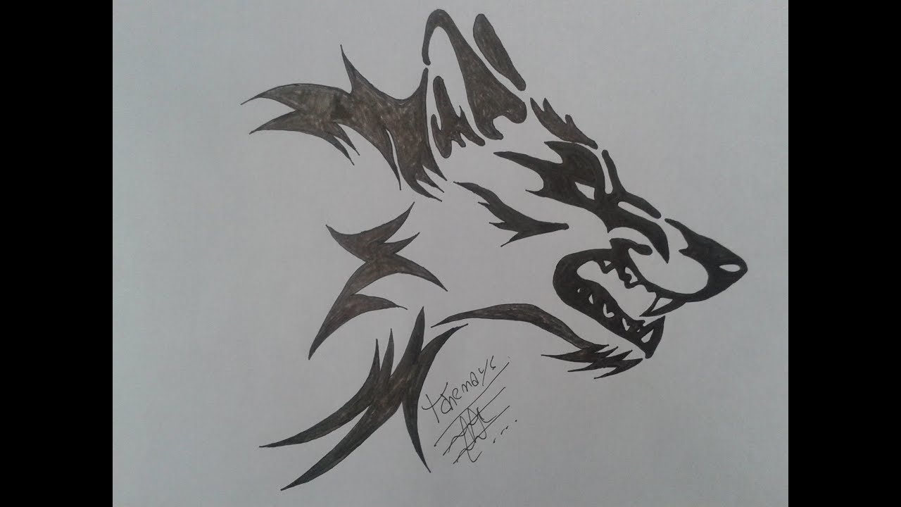 1280x720 How To Draw Wolf Draw Wolf - Wolf Claw Drawing
