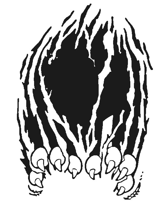 537x690 claw scratch clipart wolf claw - Wolf Claw Drawing