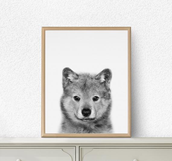 570x533 wolf cub print nursery print nursery animal art animal etsy - Wolf Cub Drawing