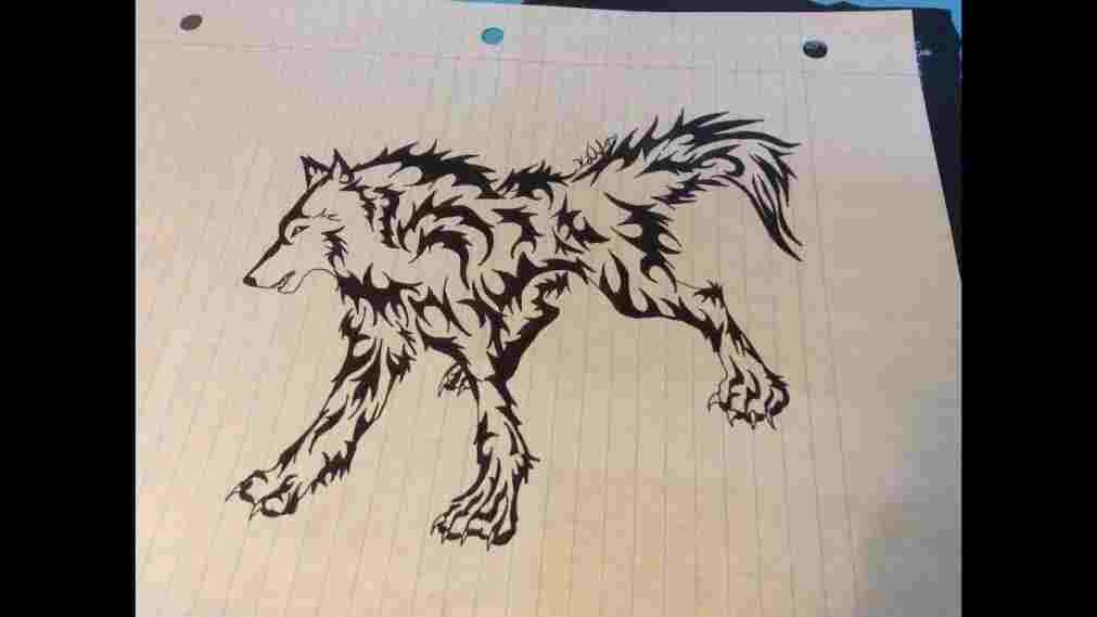 1011x569 Wolf Anime Drawings - Wolf Drawing Art