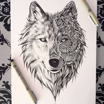400x400 Wolf Drawing Tumblr - Wolf Drawing Art