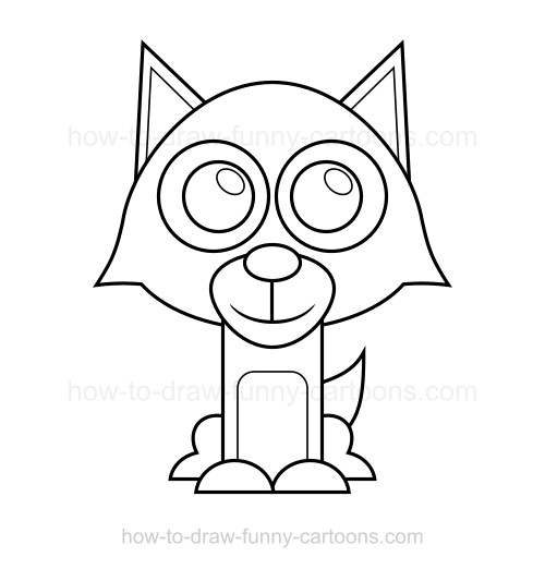 500x522 How To Draw A Wolf - Wolf Drawing Easy