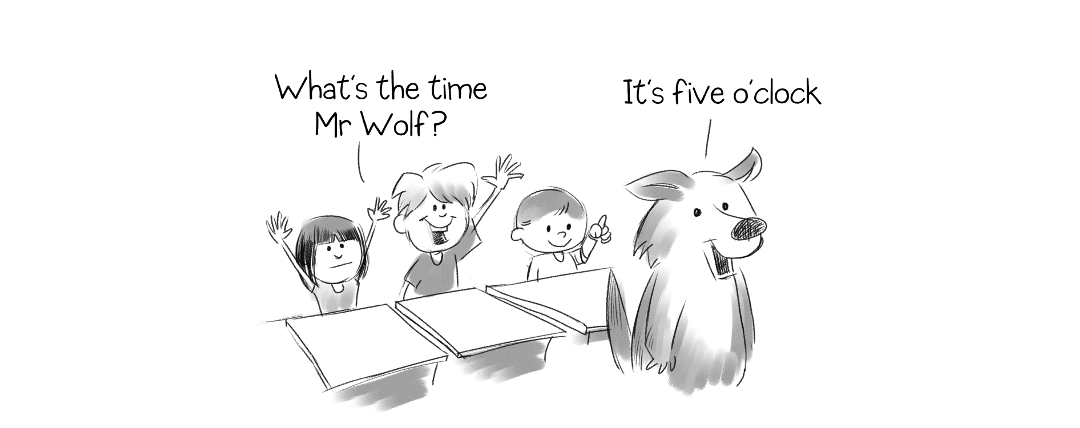 1080x428 New Ways To Use What's The Time, Mr Wolf Teaching English Games - Wolf Drawing Games