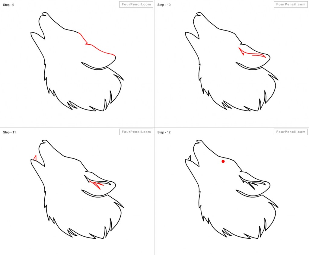 wolf drawings middle finger