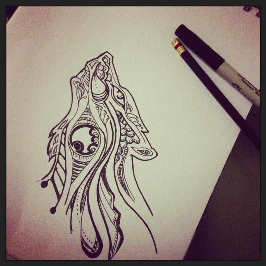 894x894 Collection Of Wolf Tattoo Drawing Tumblr High Quality - Wolf Drawing Tumblr