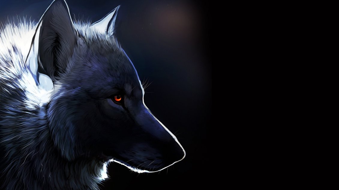 1130x635 Black Wolf Drawing - Wolf Drawing Wallpaper